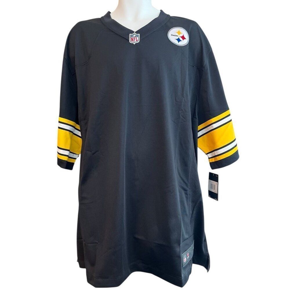 NFL On FIeld Nike Mens Size 3XL Blank Pittsburgh Steelers Jersey Sewn NWT